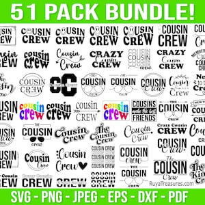 Bundle Cousin Crew Svg, o Cousin Crew Svg, Cousin Svg, Cousins Svg, Novo no The Crew, Cousin Squad Svg, Cousin Crew Png-Cricut & Silhouette