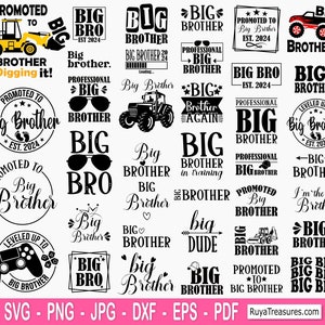 Big Brother Quotes Svg-bundel, Brother Svg, Brother Shirt Svg, Big Brother Svg, Big Bro Svg, Big Brother Svg, Little Brother Svg, gamer Svg