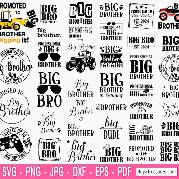 Big Brother Quotes Svg Bundle, Brother Svg, Brother Shirt Svg, Big Brother Svg, Big Bro Svg, Big Brother Svg, Little Brother Svg, Gamer Svg