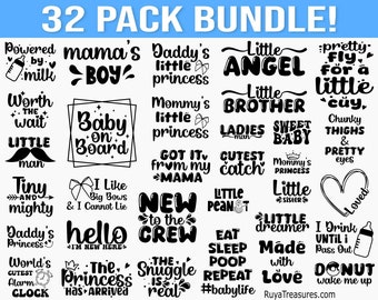 Baby Svg Bundle, Baby Shower Svg, Newborn Svg Bundle, Baby Quote Bundle, Cute Baby Saying Svg, Funny Baby Svg, Baby Boy Girl Svg