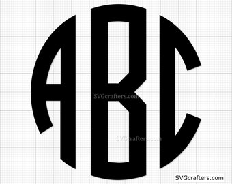 Download Free Monogram Fonts For Cricut Etsy
