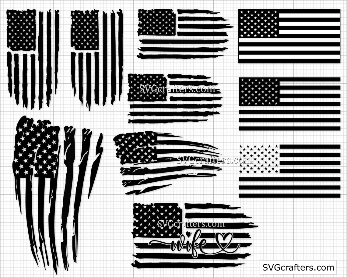 Distressed Flag Svg American Flag Svg 4th of July Svg | Etsy