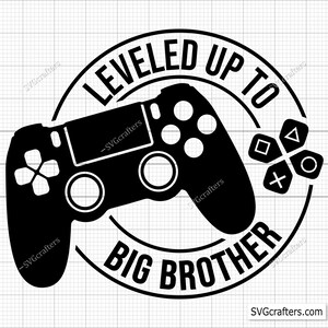 Opgewaardeerd tot broer Svg Png, nieuwe Big Brother Svg, nieuwe Baby Svg, nieuwe Big Bro Svg, Baby Brother Svg - afdrukbaar, Cricut & silhouet-bestand