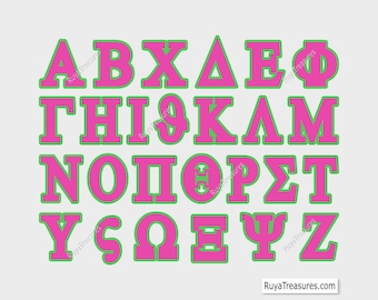 Alfabeto griego SVG, fuente griega en capas SVG, fuentes del alfabeto griego SVG, megaalfabeto griego, letras de hermandades, letras de fraternidades