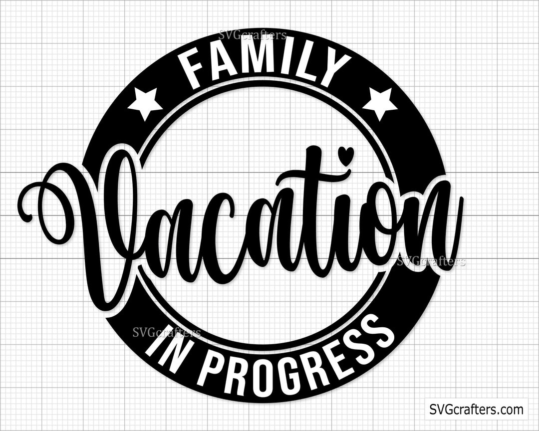 Family Vacation in Progress Svg Png, Warning Svg, Trip in Progress Svg ...