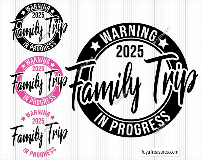 Warning Family Trip 2025 in Progress Svg, Vacation Shirt Svg, Family ...