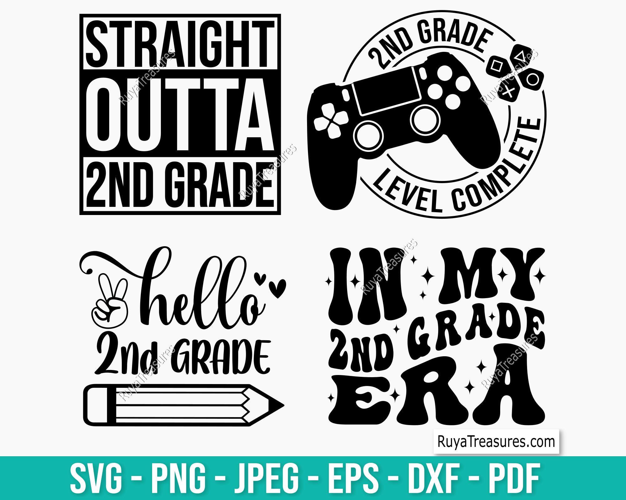 Grade 2 Vector 2nd Grade Svg Bundle, 2nd Grade Level Complete Svg, 2nd Grade Svg ...