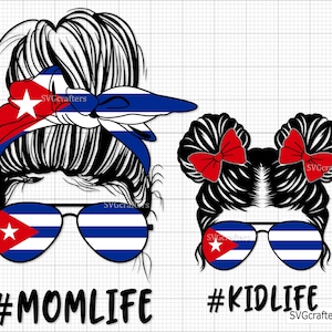 Cuba Momlife Kidlife Svg Png, Cubaanse vlag svg png, Cubaanse svg, Cubaanse png, patriottische svg, latino svg - afdrukbare bestanden, Cricut en silhouetsnijden