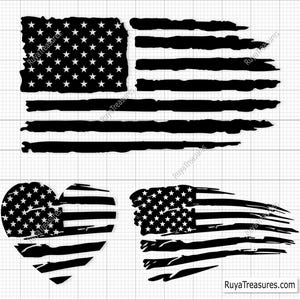 Distressed American Flag Svg