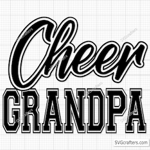Cheer opa Svg Png, opa Svg, Cheer Dad Svg, cheerleader Svg, coach Svg, Cheerleading Svg - afdrukbare bestanden, Cricut & Silhouette-bestanden