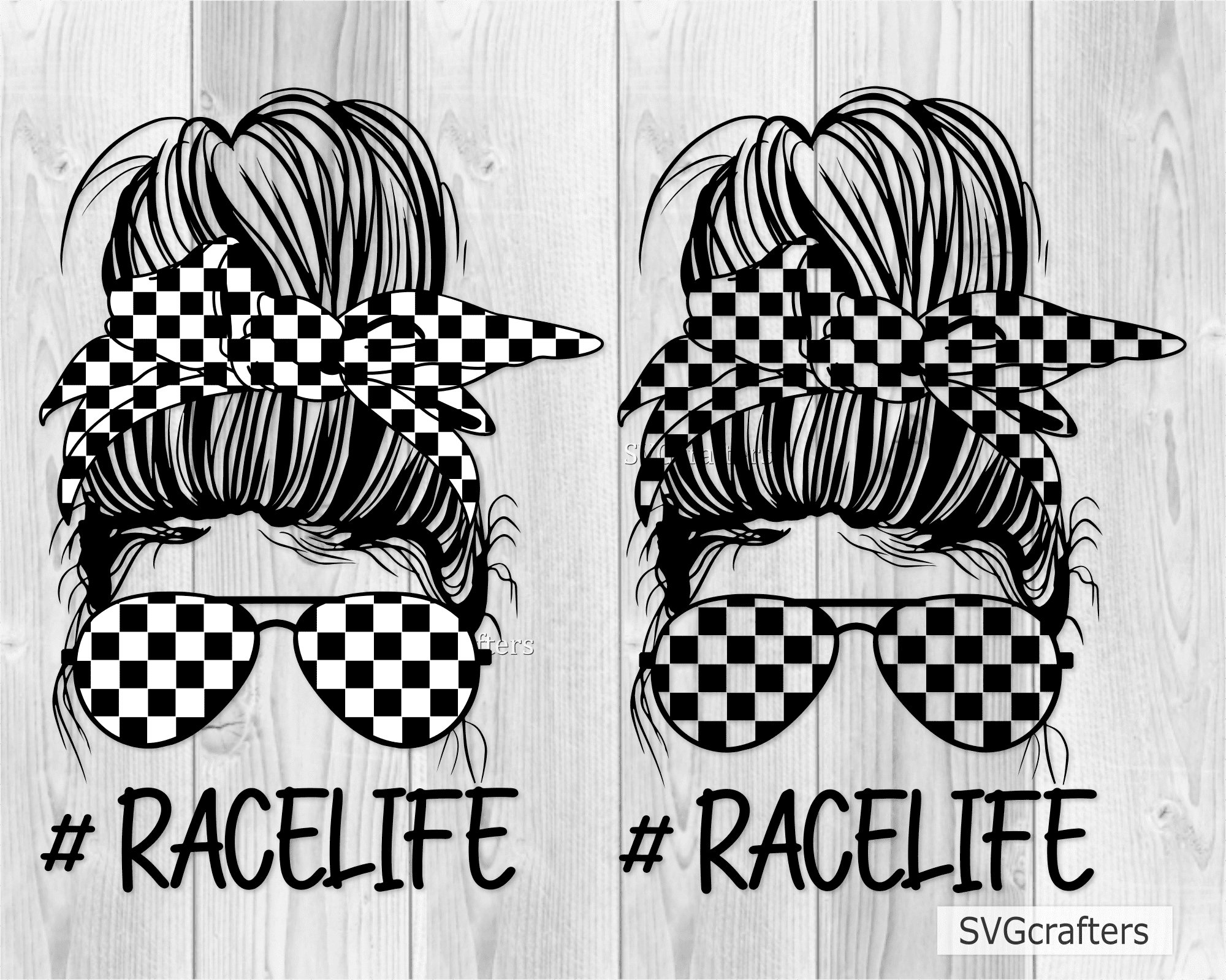 Bundle Messy Bun Racelife Svg Racing Svg Racing Life Svg Etsy