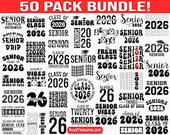 Senior 2026 Svg Bundle, Graduation Svg Png, Senior Class of 2026 Svg, Senior Graduation, High School Shirt Svg, 2026 Svg,Graduation Gift Svg
