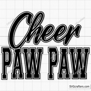 Cheer Paw Paw Svg, Cheer opa Svg, Cheer Dad Svg, Cheerleader Svg, Coach Svg, Cheerleading Svg - afdrukbare bestanden, Cricut & Silhouette-bestanden