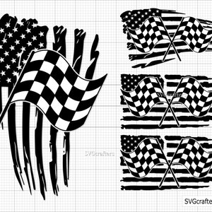 Checkered Flagge svg, Racing USA Flagge, Racerlife svg, Racing svg, Racing life svg, Checkeredflag svg, Rennen svg -Printable, Cricut & Silhouette