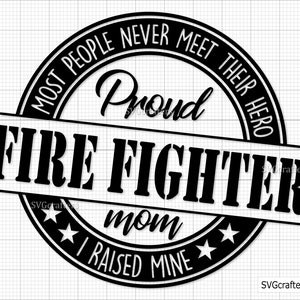 Mamma orgogliosa pompiere svg, pompiere svg, pompiere svg, dipartimento dei vigili del fuoco svg, fuoco svg, sottile linea rossa svg - File stampabili, Cricut e Silhouette
