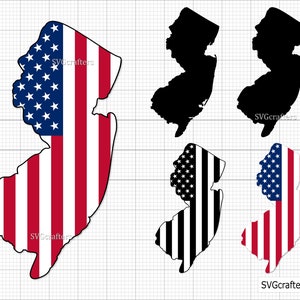 New Jersey kaart svg, New Jersey politie, New Jersey staat svg, New Jersey png, New Jersey clipart - afdrukbare bestanden, Cricut en silhouetsnijden