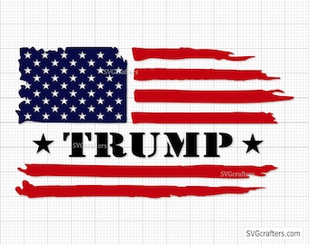 Trump svg, Trump 2024 Svg Png, Trump flag png, July 4th svg, Distressed flag svg, Trump Clipart - Printable, Cricut & Silhouette Cut files