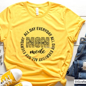 Mom Mode All Day Everday Svg Png Mom Mode Svg Mama Leopard - Etsy