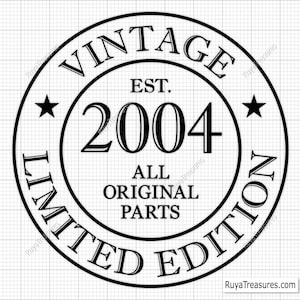 21 Geburtstags-Svg Png, 21. Geburtstags-Svg, gealtert zur Perfektion Svg, 21 und fabelhafte Svg, Vintage 2004 Svg - Printable, Cricut & Silhouette Cut Files