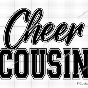 Prima animadora svg, prima de fútbol svg, día del juego svg, primas svg, animadora svg, prima svg, mamá animadora svg - Imprimible, Cricut y Silhouette