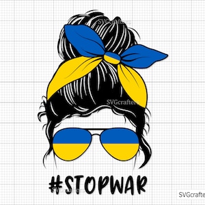Ucrania Detener la guerra svg, bandera de Ucrania Svg Png, apoyo a Ucrania svg, bandera de Ucrania svg, paz svg, bandera de Ucrania - Impresión, Cricut y silueta