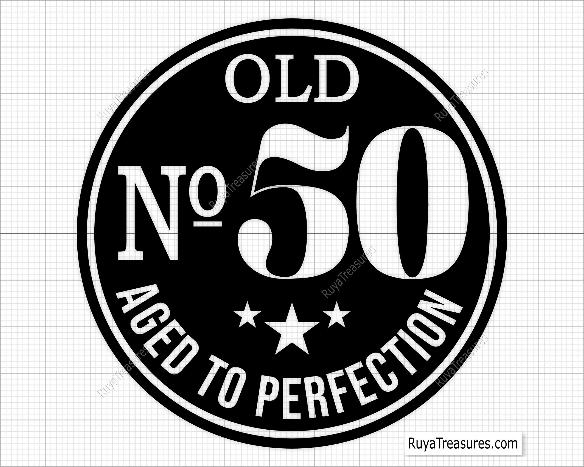 50th Birthday Svg, 50th Svg, Old Number 50 Svg, 50th Cut File For Cricut, Aged To Perfection Svg - Printable, Cricut & Silhouette Cut Files