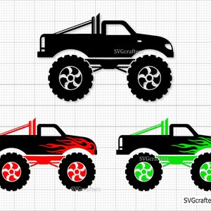 LKW SVG PNG, Monstertruck svg, LKW Clipart, LKW DXF, Monstertruck Cut File, Monstertruck Png-Printable, Cricut & Silhouette-Dateien
