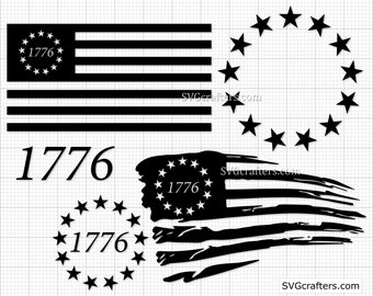 Betsy Ross svg, 1776 svg, American Flag SVG, 4th july svg, patriotic svg, 2nd amendment svg, betsy ross flag- Printable, Cricut & Silhouette