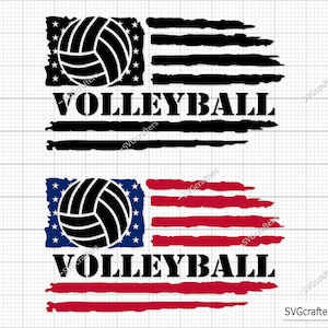 Distressed Volleyball Usa Flag Svg, volleyball svg, Volleyball American Flag Svg Png, Volleyball Mom Svg - Printable, Cricut & Silhouette