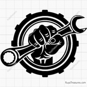Hand met moersleutel Svg Png, monteur Svg, moersleutel vlag Svg, monteur vlag Svg, workshop tool SVG, moersleutel Svg, moersleutel gereedschap Svg, klusjesman Svg