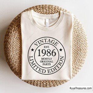40th Birthday Vintage 1986 Limited Edition Svg