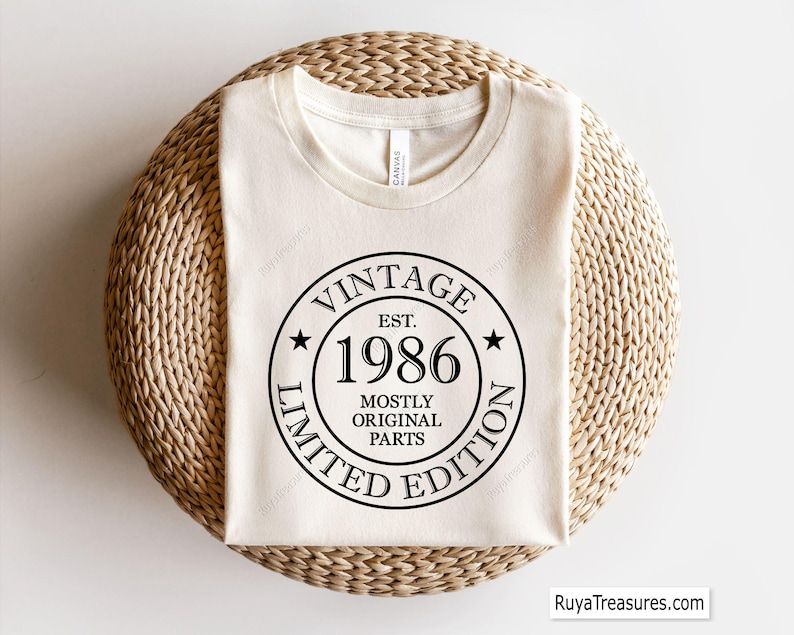 40th Birthday Vintage 1986 Limited Edition Svg