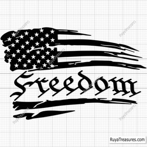 Amerikanische Freiheitsfahne für die US-Flagge, Rebsock-Svg, US-Flagge, US-Flagge, Cricut & Silhouette-Dateien