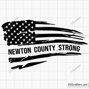 Drapeau fort du comté de Newton Png, Svg pays, pays fille Svg, Cowboy Svg, fille du Sud Svg - fichier imprimable, Cricut & Silhouette