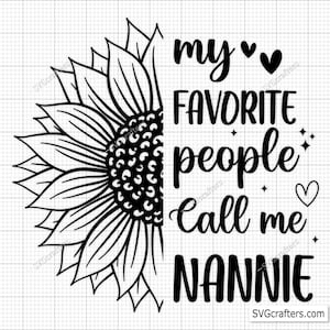 Mijn favoriete mensen noemen me Nannie Svg Png, Nannie Svg, oma Svg, oma Svg, gezegende oma Svg, beste oma ooit Svg, grootmoeder Svg