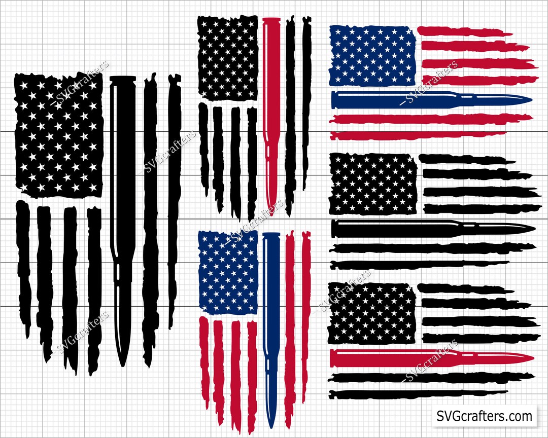 American Bullet Flag Svg, Gun Flag Svg, Rifle Flag Svg, Guns Svg, 2nd ...