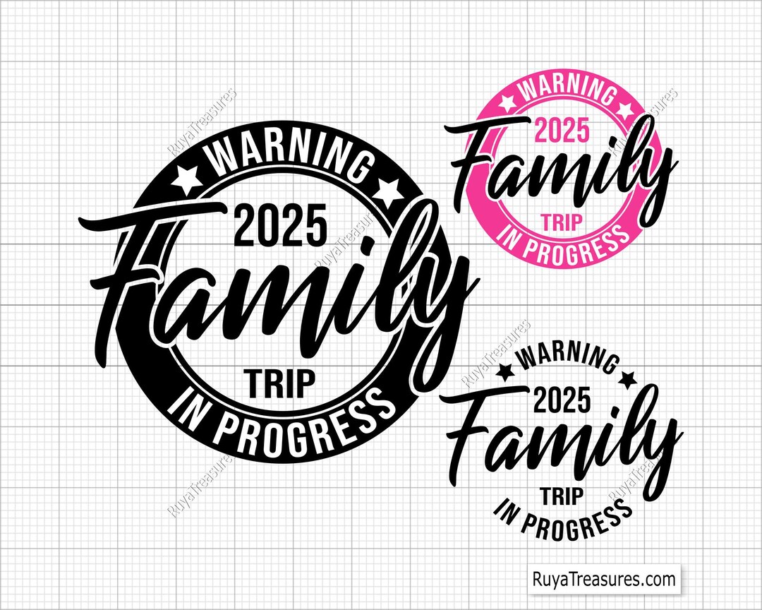 Warning Family Trip in Progress Svg, Trip in Progress Svg, Warning Svg ...
