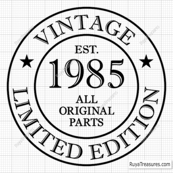 40th Birthday Svg, 40th Svg, Vintage 1984 Svg, 40th Cut File For Cricut, Aged To Perfection Svg - Printable, Cricut & Silhouette Cut File