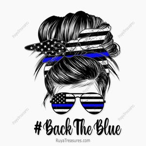 Policía apoya el moño azul, gafas de sol, diadema, mamá, vida, PNG, línea azul fina, PNG, policía, vidas azules - Clipart, imprimible, sublimación
