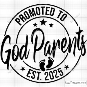 Svg parents promus à Dieu, Svg annonce de naissance de bébé, Svg établi, Svg parents divins 2025, Svg bientôt disponible, Svg nouveaux parrains et marraines