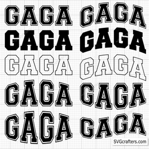 Gaga Varsity Svg Png, Gaga Varsity Curved Svg, Abuela Svg, Nana Varsity Font Svg, Gaga est 2025 Svg, Camiseta De Abuela Svg, Abuela Svg