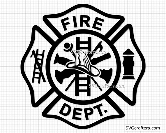 Fire Dept svg Firefighter svg Maltese Cross svg fireman 