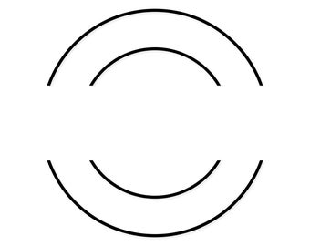 Double Circle Frame Svg, Circle Monogram Svg, Circle Split Svg, Circle SVG, Circle Outline SVG - Printable, Cricut & Silhouette
