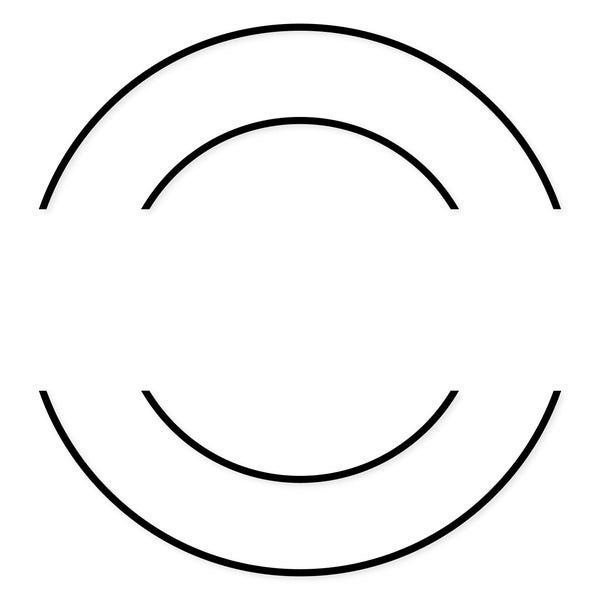 Double Circle Frame Svg, Circle Monogram Svg, Circle Split Svg, Circle SVG, Circle Outline SVG - Printable, Cricut & Silhouette