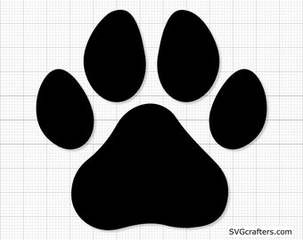 Paw Print svg, dog paw print svg, dog paw svg, paw svg, dog mom svg, puppy svg, dog paws svg, dog lover svg - Printable, Cricut & Silhouette