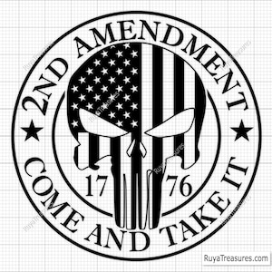 2e amendement Svg, Come and Take It Svg, We the People Svg, Gun Flag Svg, geweer vlag Svg, militaire Svg - afdrukbaar, Cricut & silhouetbestand