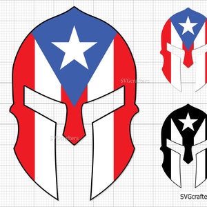 Puerto Rico Spartan svg, puerto rican svg, puerto rico flag svg, Boricua svg, puerto rico png - Printable, Cricut & Silhouette file