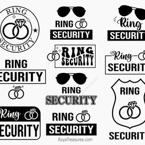 Ring Security Vector Files Ring Security Svg, Wedding Svg, Bridal Party Svg, Wedding Party Svg ...