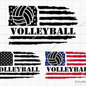 Distressed Volleyball Usa Flag Svg, volleyball svg, Volleyball American Flag Svg Png, Volleyball Mom Svg - Printable, Cricut & Silhouette