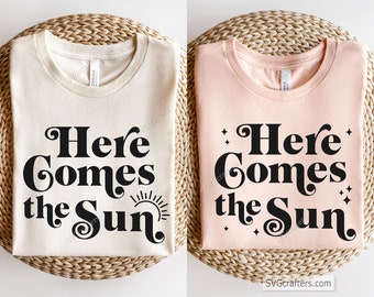 Here Comes The Sun Svg Png, Summer Svg, Hawaii Svg, Vacation Svg, Beach Life Svg, Family Vacation Svg, Beatles svg, Cruise Svg, Travel Svg